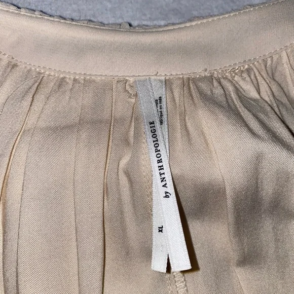 Anthropologie Long Sleeve Sheer Pleated Midi / Maxi Dress - Picture 5 of 8